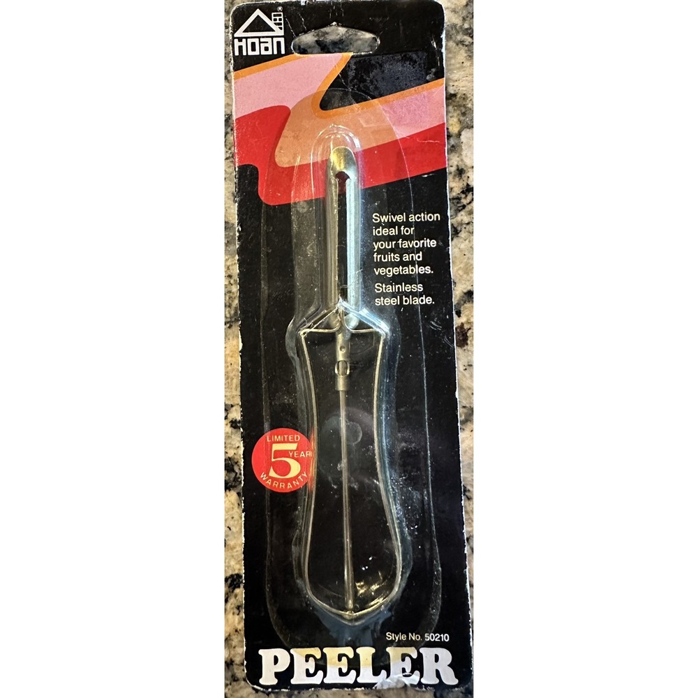 Vintage New Old Stock 1988 Hoan Products Stainless Steel Vegetable Fruit Peeler